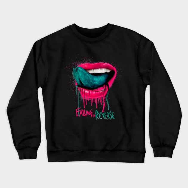 Stand Up and Scream for Falling In Reverse Crewneck Sweatshirt by Crazy Frog GREEN